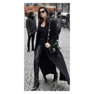 DANIER~Italian Leather Leggings w/ Zippered Ankles~Black Size 6